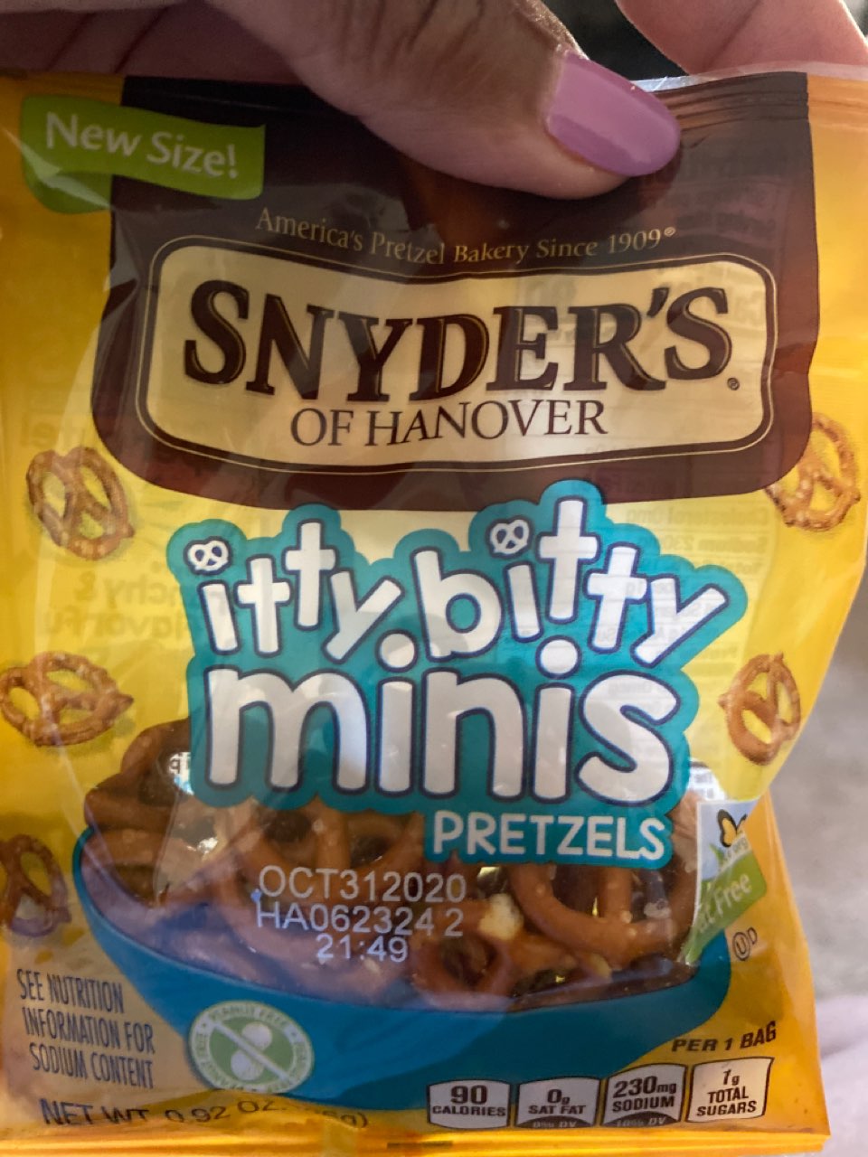 Snyder's Of Hanover Pretzels Calories, Nutrition Analysis & More