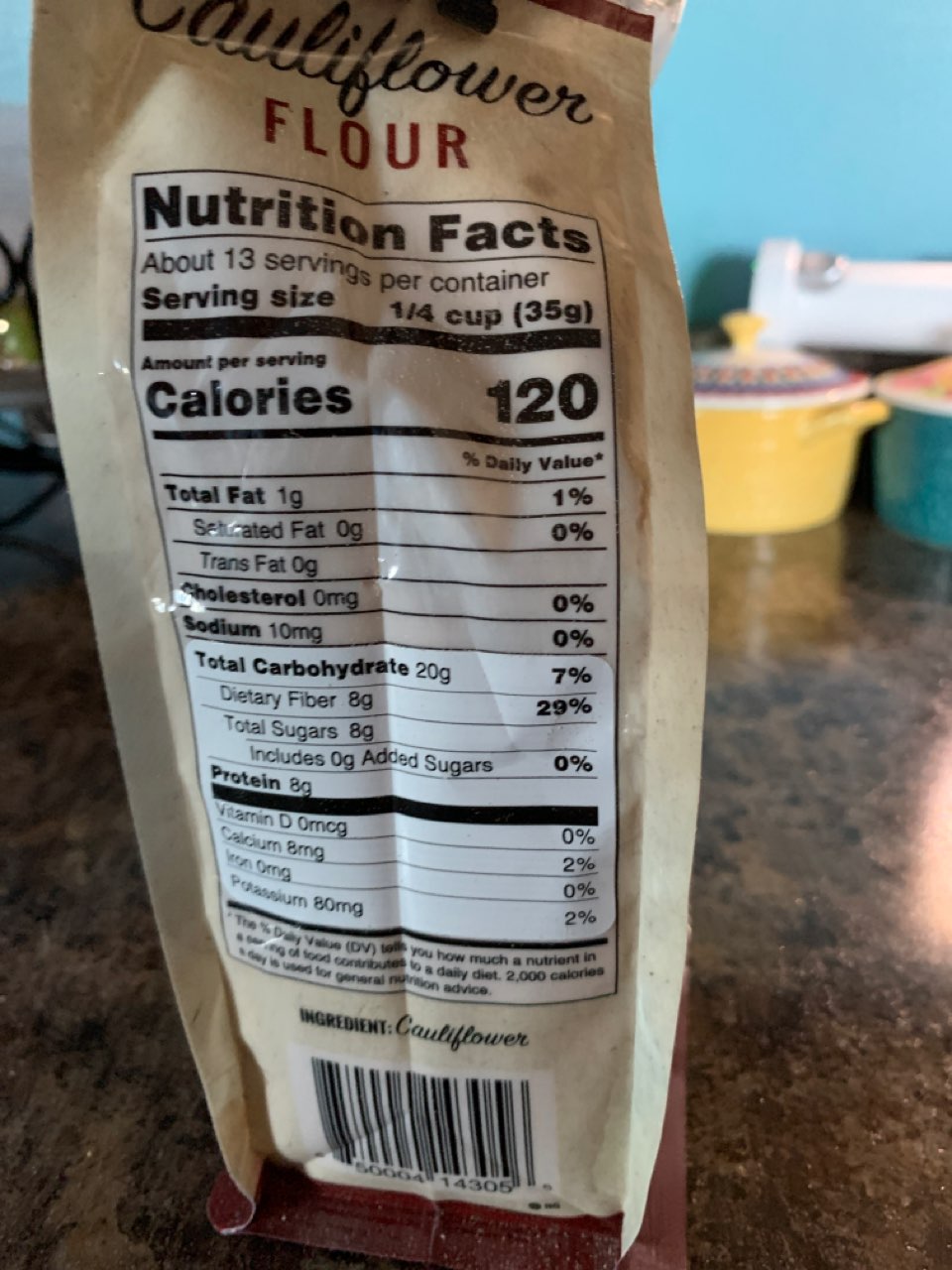 Just About Foods Cauliflower Flour Calories, Nutrition Analysis & More