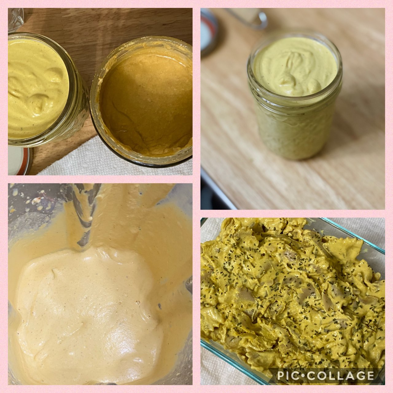 Homemade vegan mac and “cheese” using organic cashews, turmeric