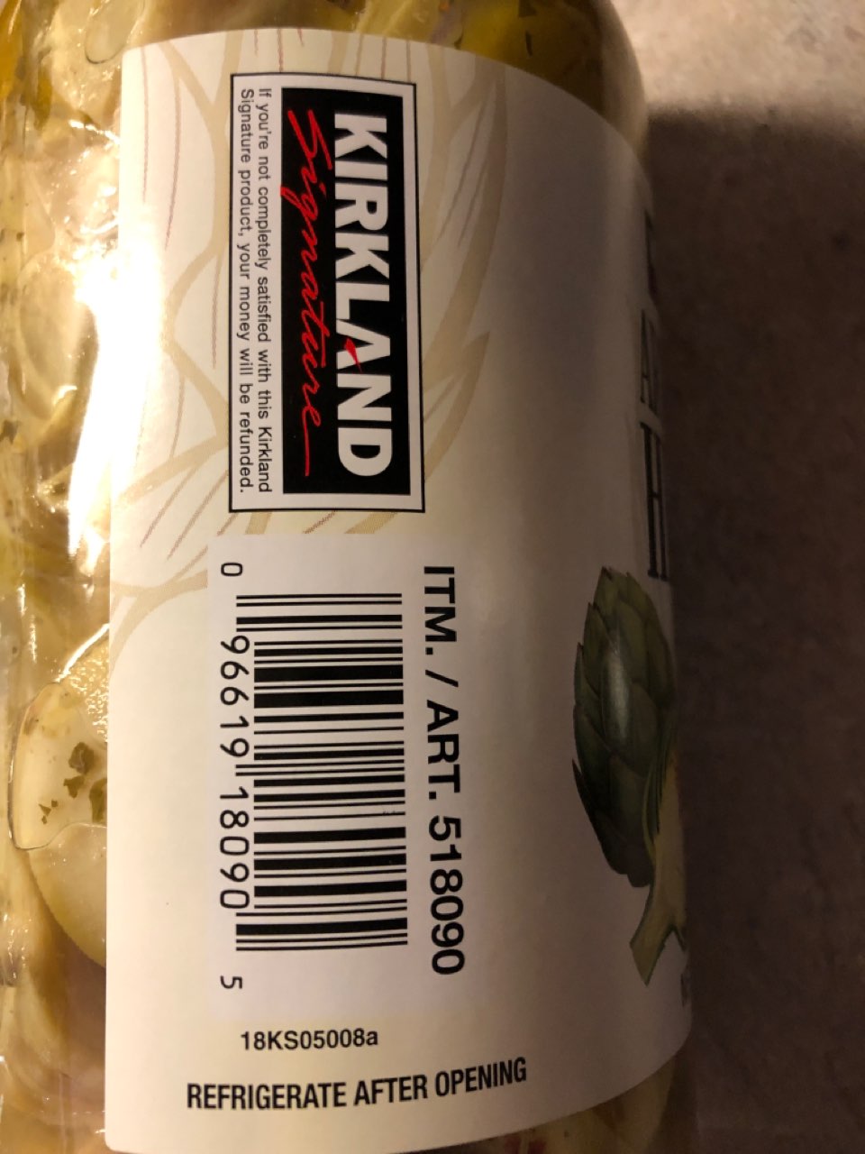 Kirkland Signature Artichoke Hearts, Quaters & Halves, Marinated in Oil