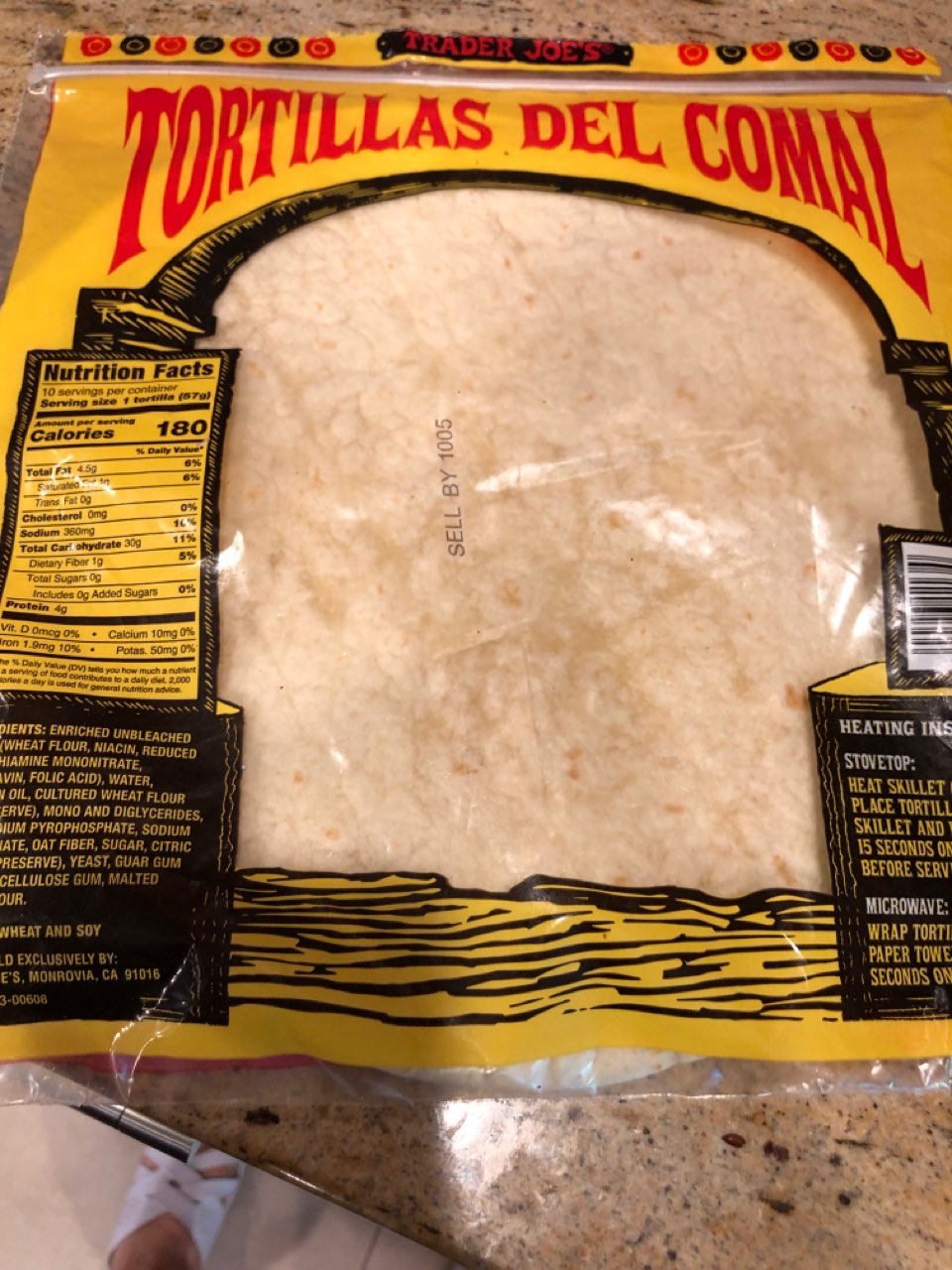 Trader Joe's Flour Tortillas Flame Cooked Calories, Nutrition Analysis & More Fooducate