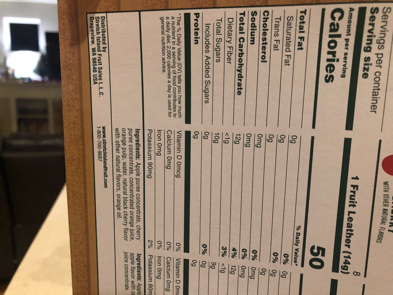 Stretch Island Fruit Leathers, Variety Pack Calories, Nutrition Analysis & More Fooducate