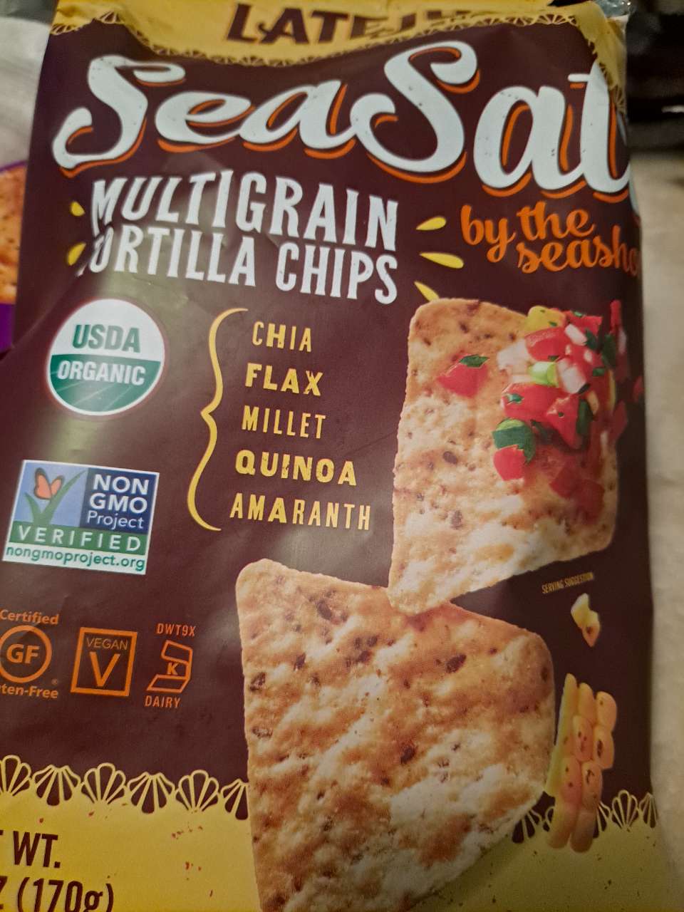 Late July Snacks Multigrain Tortilla Chips, Sea Salt Calories