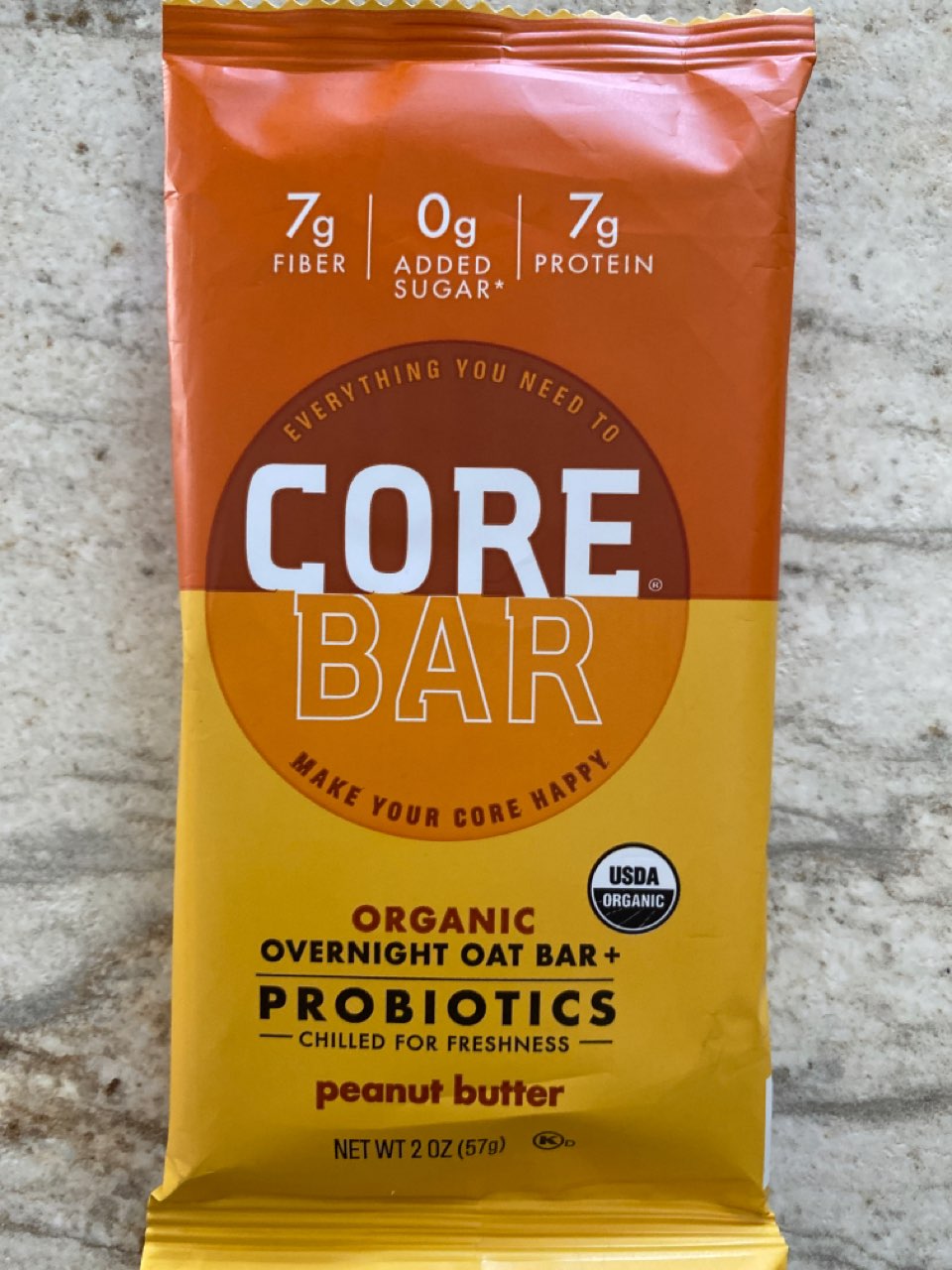 Core Oat Bar, Peanut Butter, Organic Calories, Nutrition Analysis