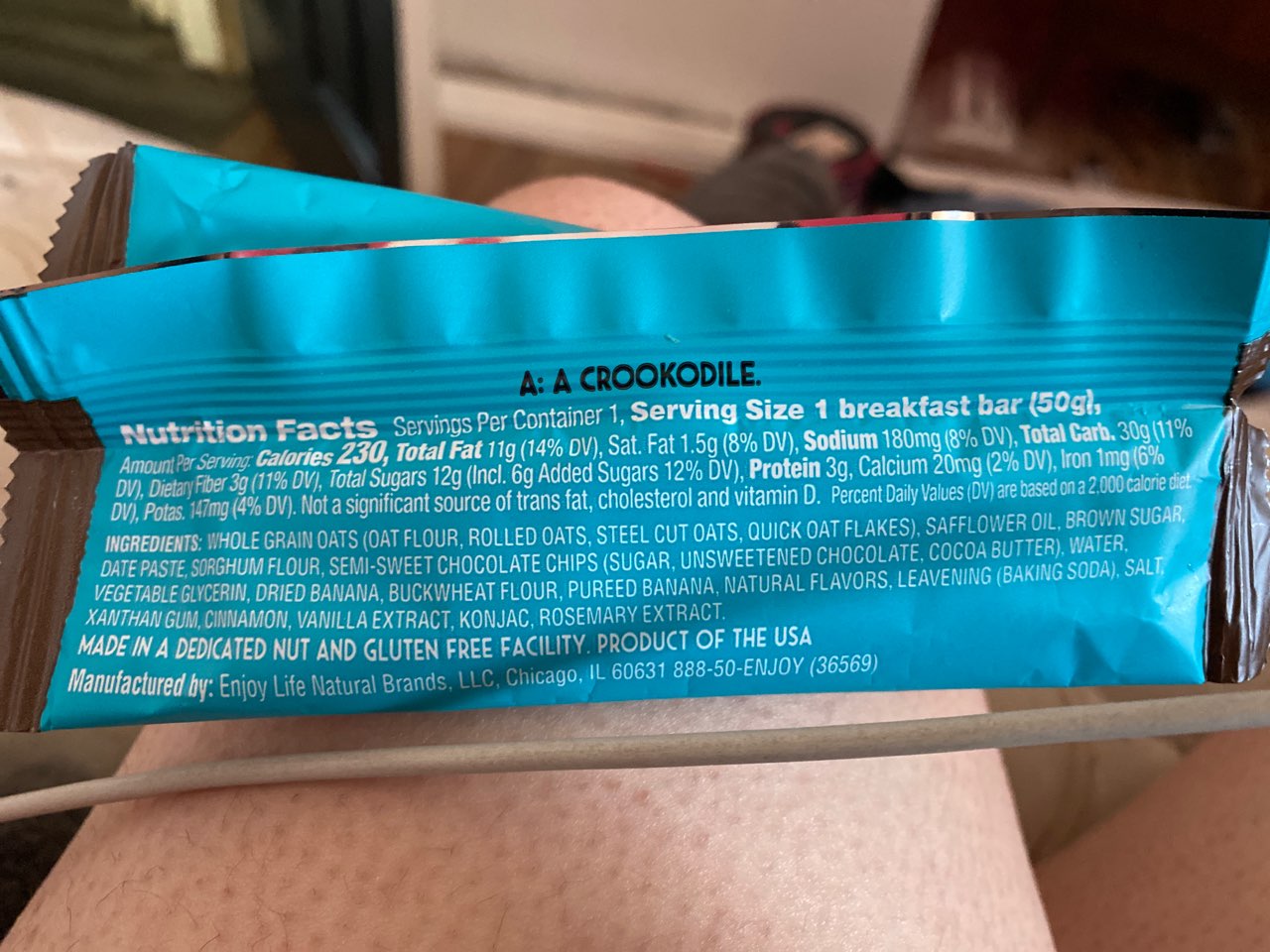 Enjoy Life Breakfast Ovals, Fruit & Oat, Chocolate Chip