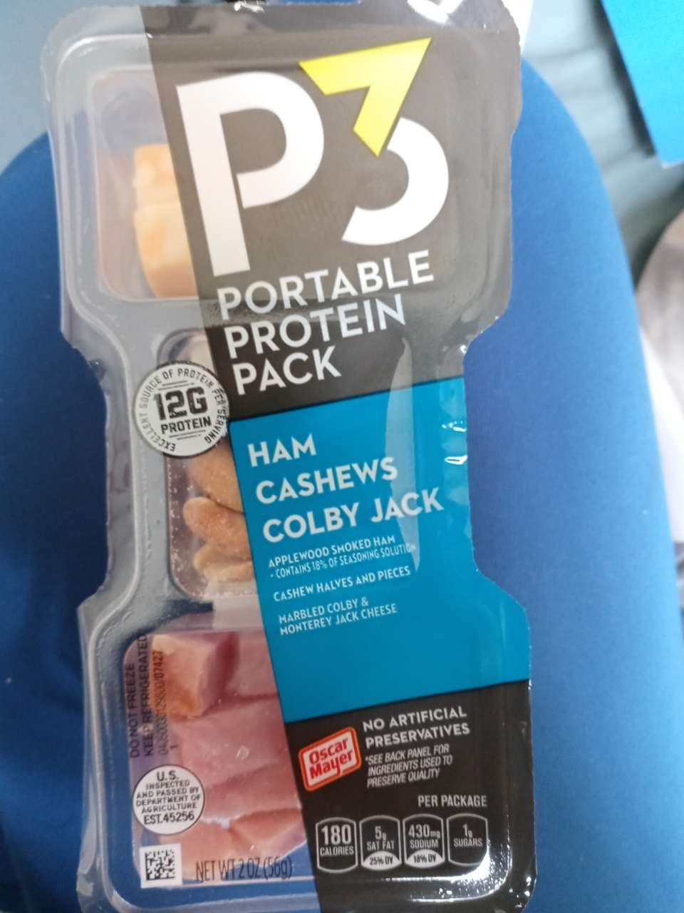 Oscar Mayer Portable Protein Pack, Ham, Cashews, Colby Jack Calories