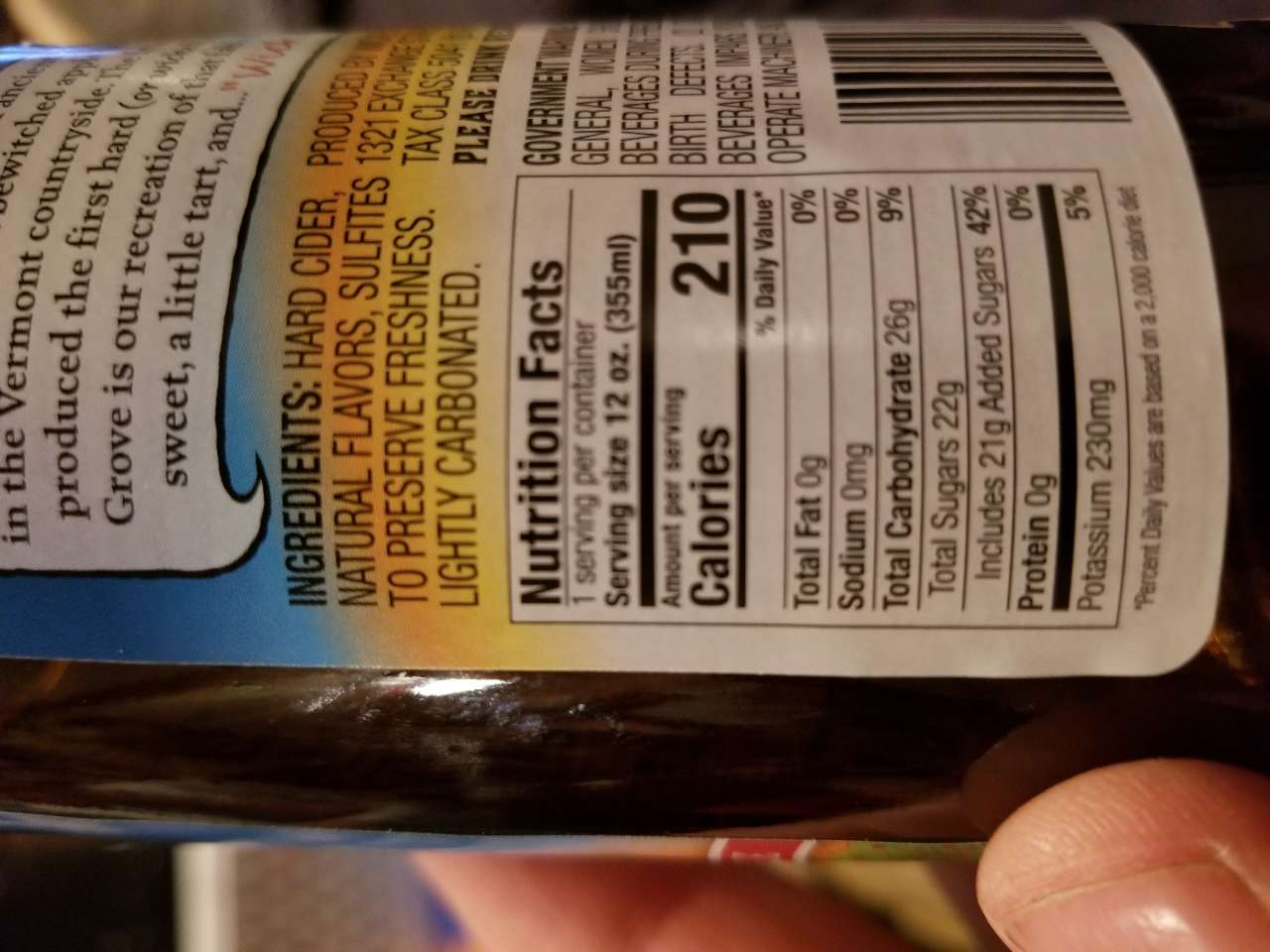 Wicked Grove Hard Cider Calories, Nutrition Analysis & More Fooducate