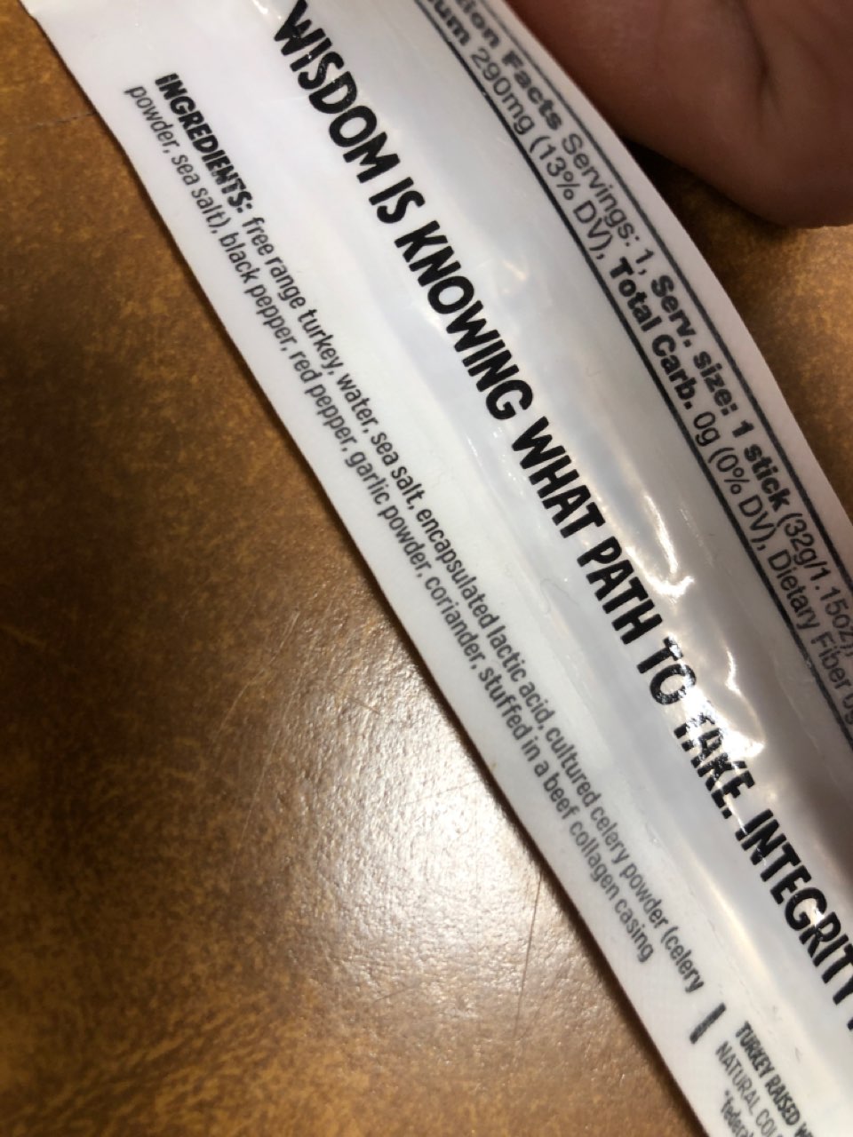 Chomps Original Turkey Stick, Free Range Turkey Calories, Nutrition