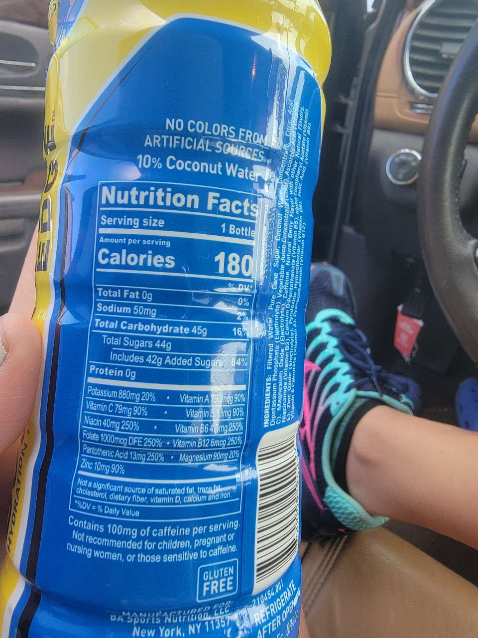 Body Armor Energy Drink, Berry Blitz Calories, Nutrition Analysis