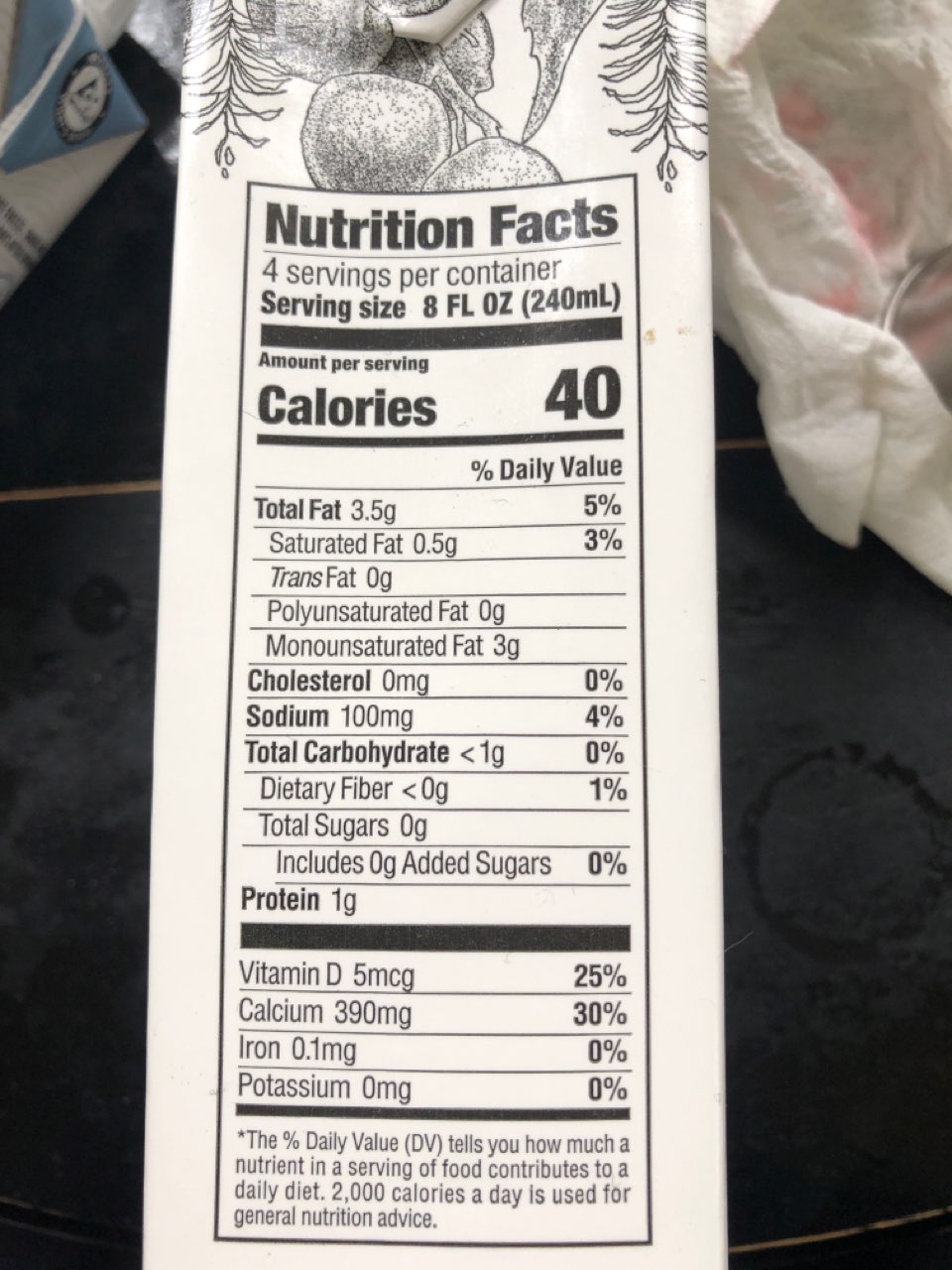 Mikadamia Milk, Macadamia, Unsweetened Calories, Nutrition Analysis