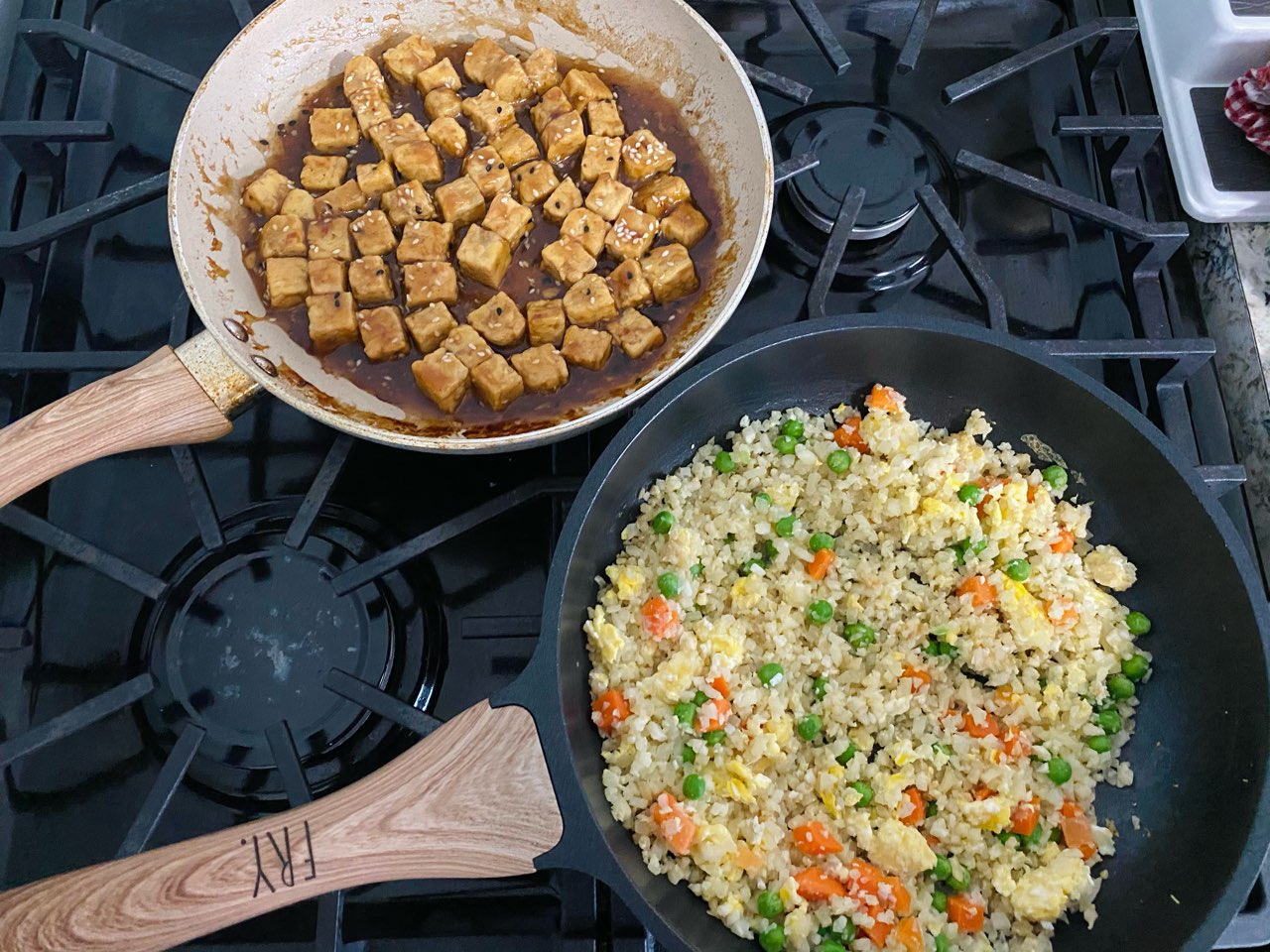 Quick asian tempeh and cauliflower fried rice. Fooducate Diet Motivation