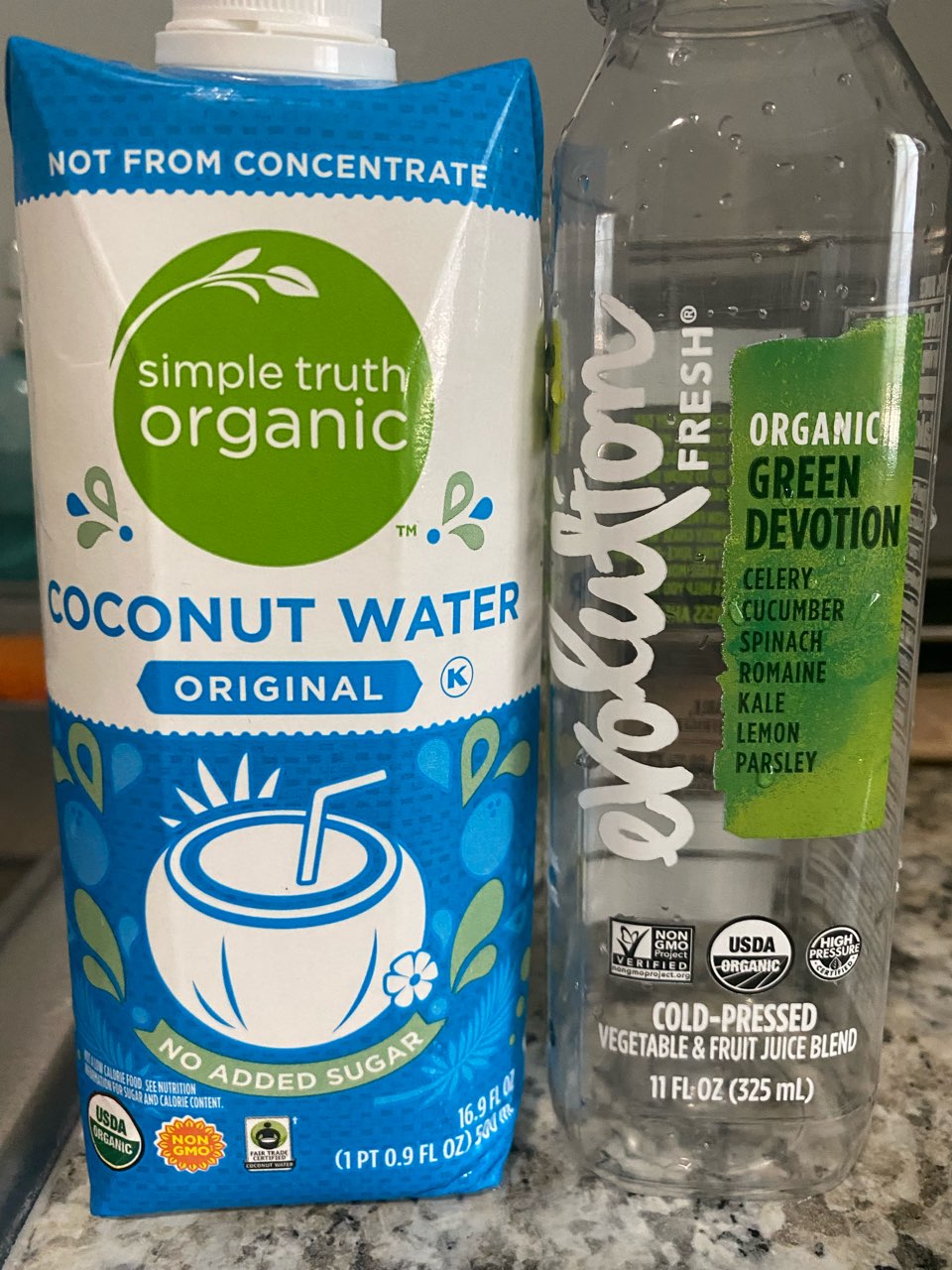 This is evolution green juice without fruits and i added pure coconut