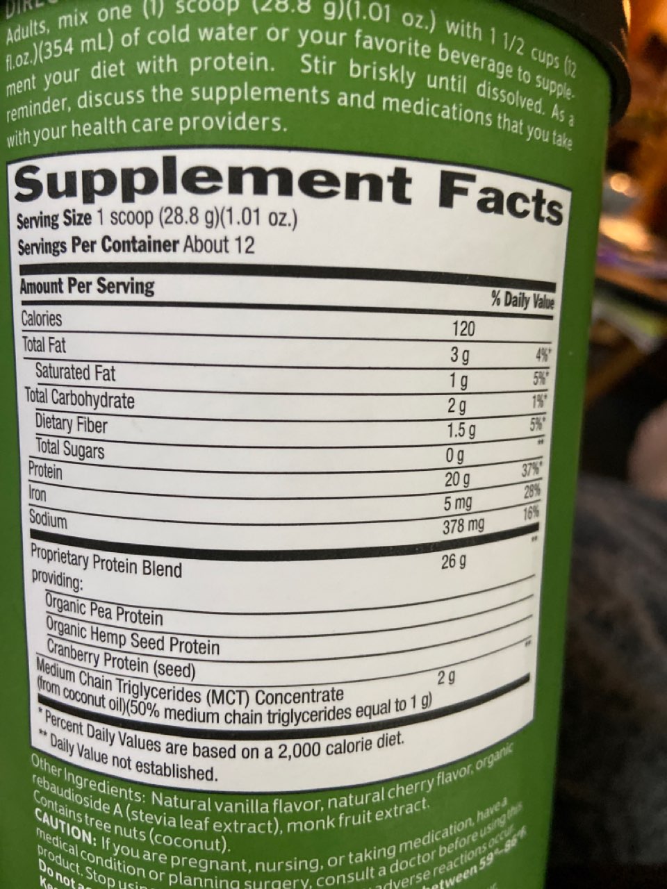 Biochem 100 Vegan Protein Powder, Vanilla, Dietary Supplement