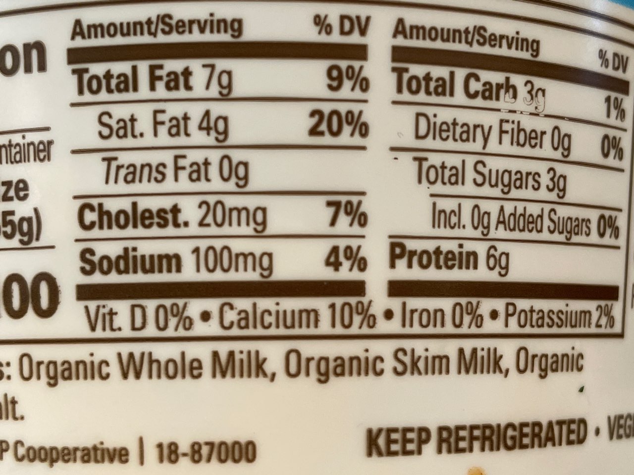 Organic Valley Organic Ricotta Cheese, Whole Milk Calories, Nutrition