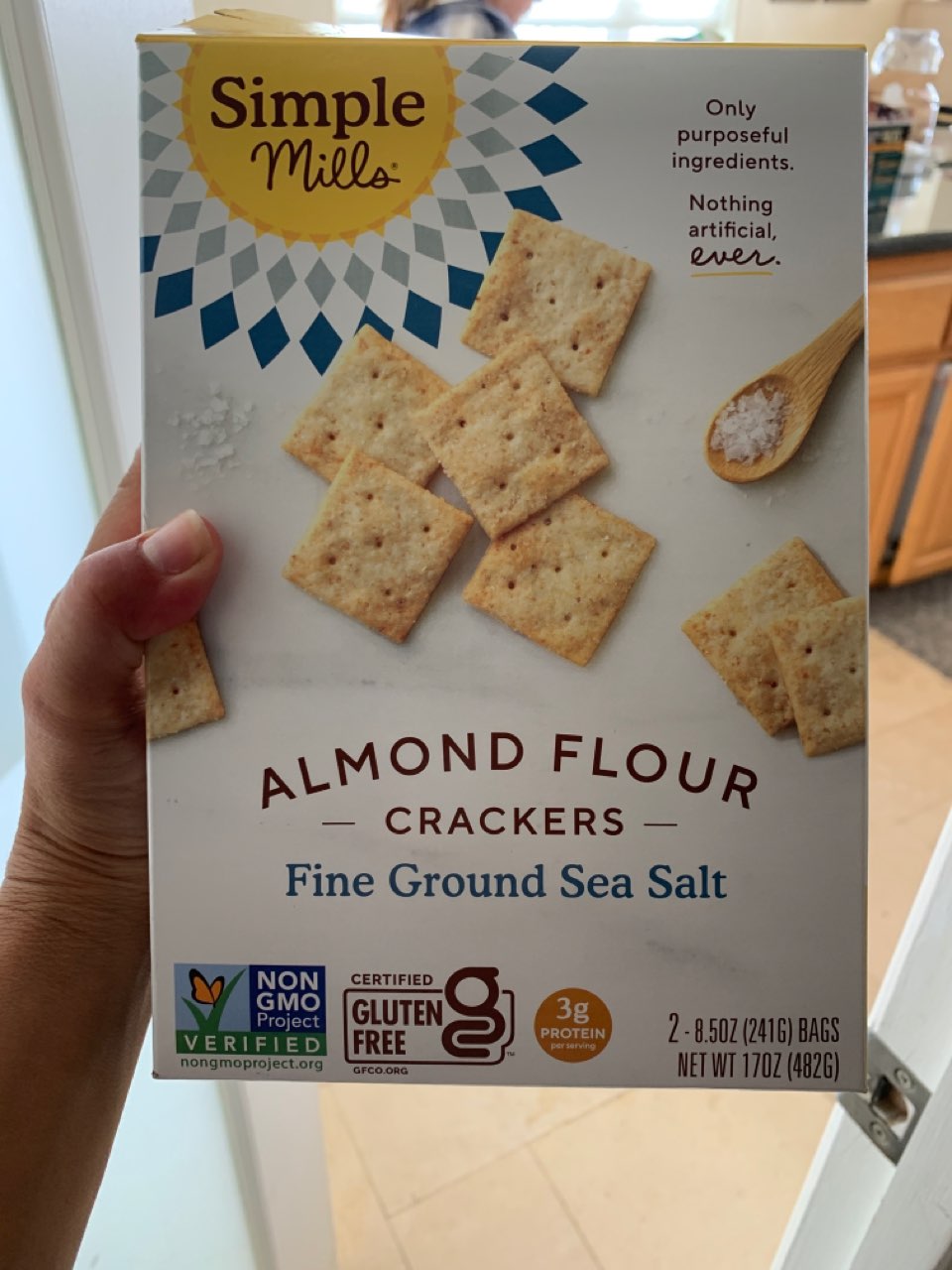 Simple Mills Almond Flour Crackers, Fine Ground Sea Salt Calories