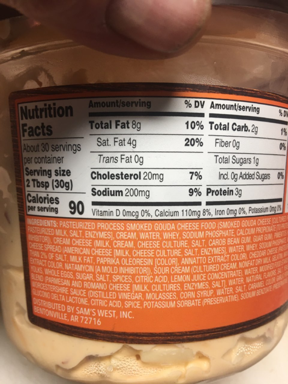 Member's Mark Smoked Gouda Pimento Cheese Dip Calories, Nutrition