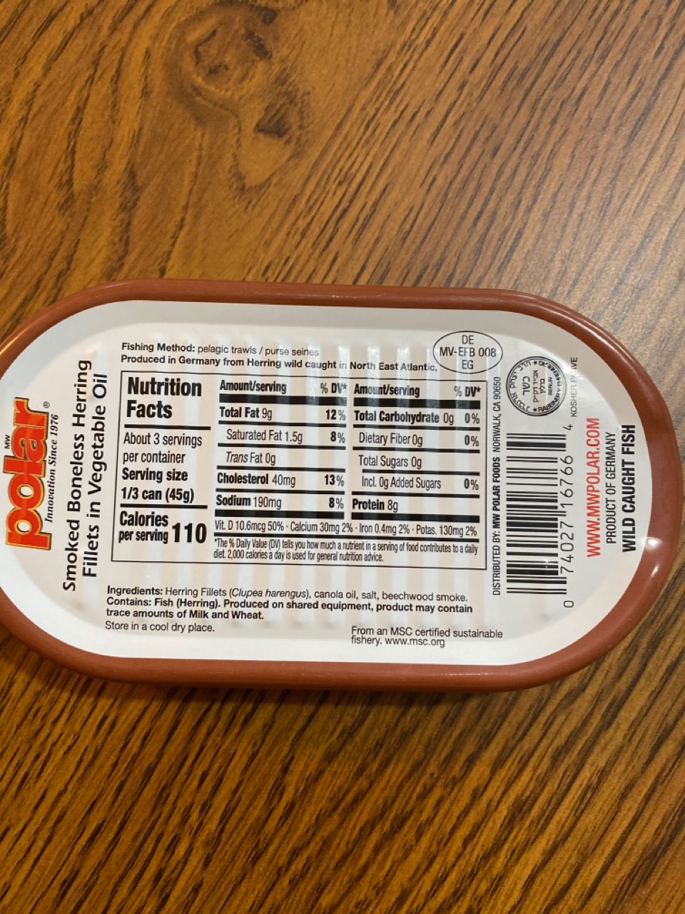 Polar Herring Fillets In Vegetable Oil, Smoked Boneless Calories, Nutrition Analysis & More