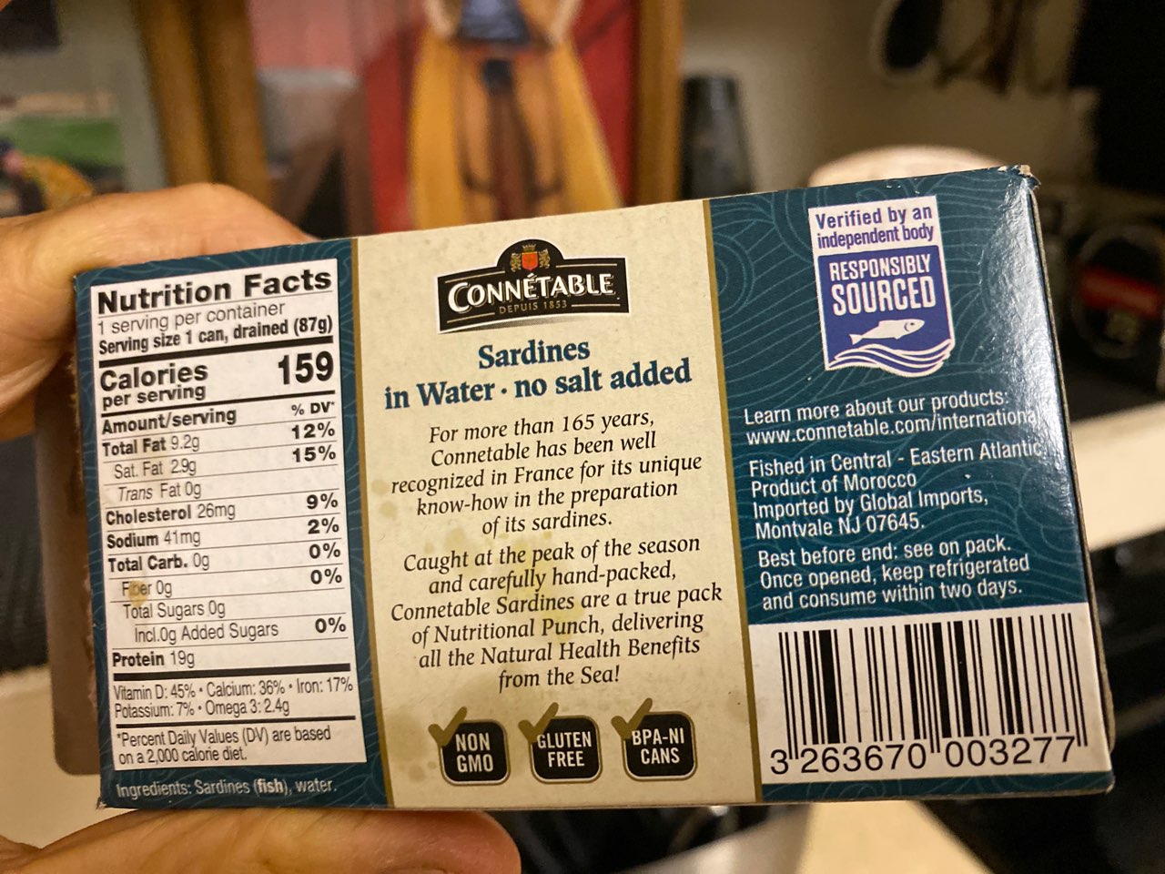 Trader Joe's Sardines, In Spring Water Calories, Nutrition Analysis