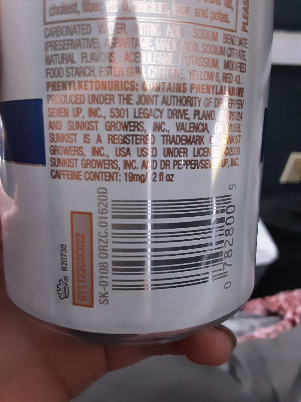 Sunkist Soda, Orange, Diet Calories, Nutrition Analysis & More Fooducate