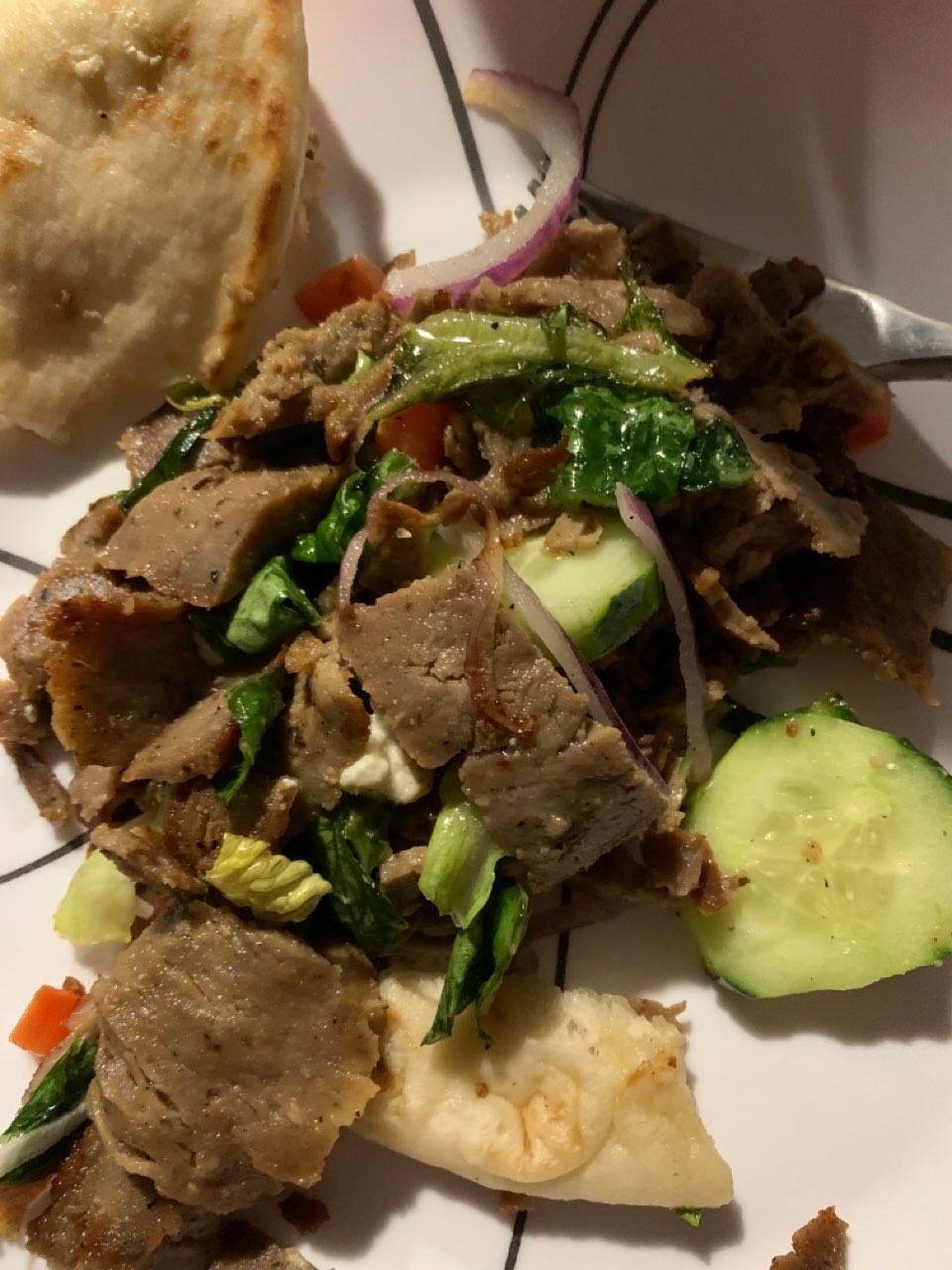 Leftover Gyro from lunch. Fooducate Diet Motivation