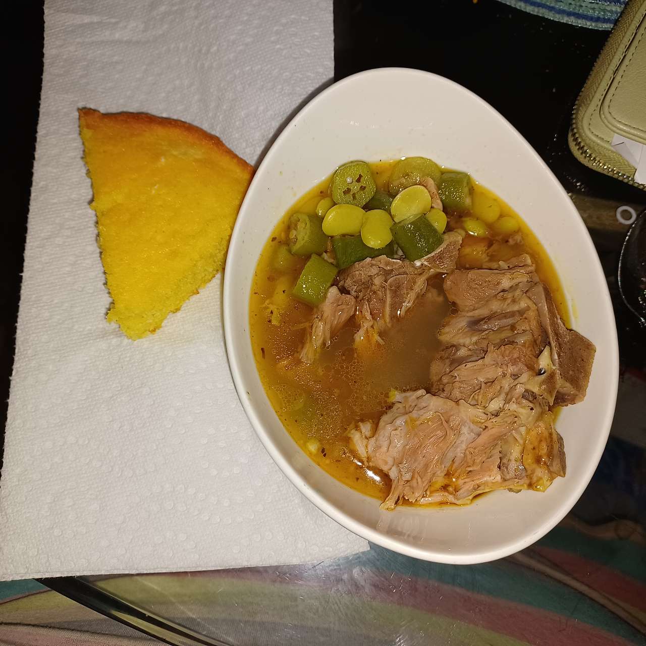 lima beans, neck bones, Okra n corn bread Fooducate Diet Motivation