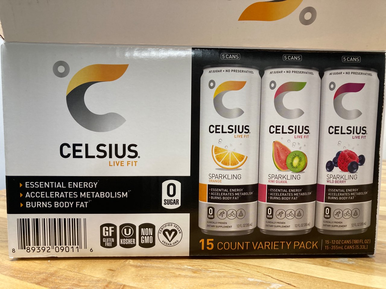 Celsius Variety Pack, Dietary Supplement Calories, Nutrition Analysis