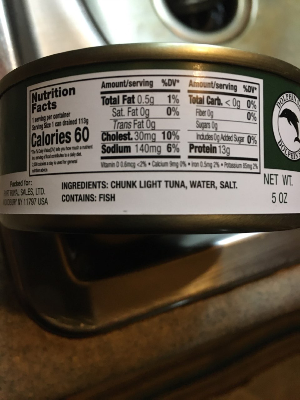 Port Royal Chunk Light Tuna in Water Calories, Nutrition Analysis