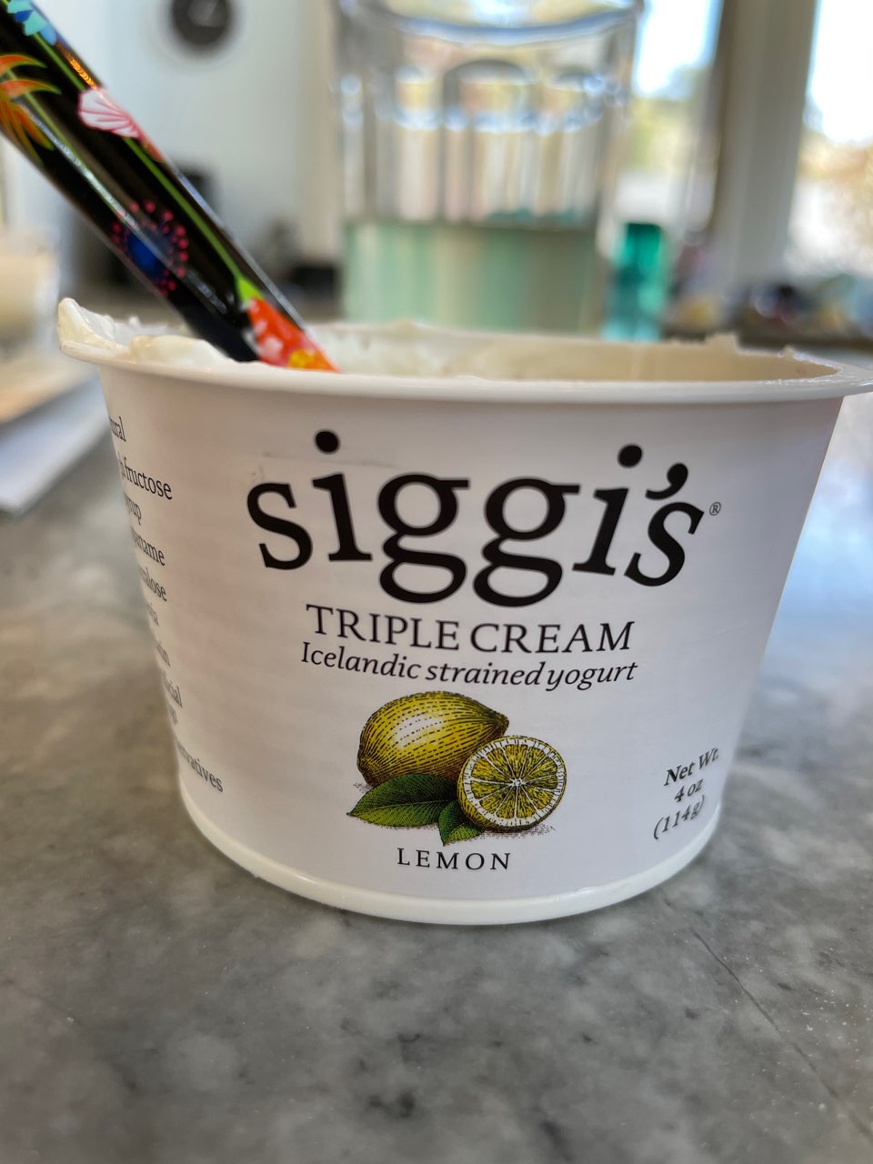 Siggi's Triple Cream Icelandic Strained Yogurt, Lemon Calories