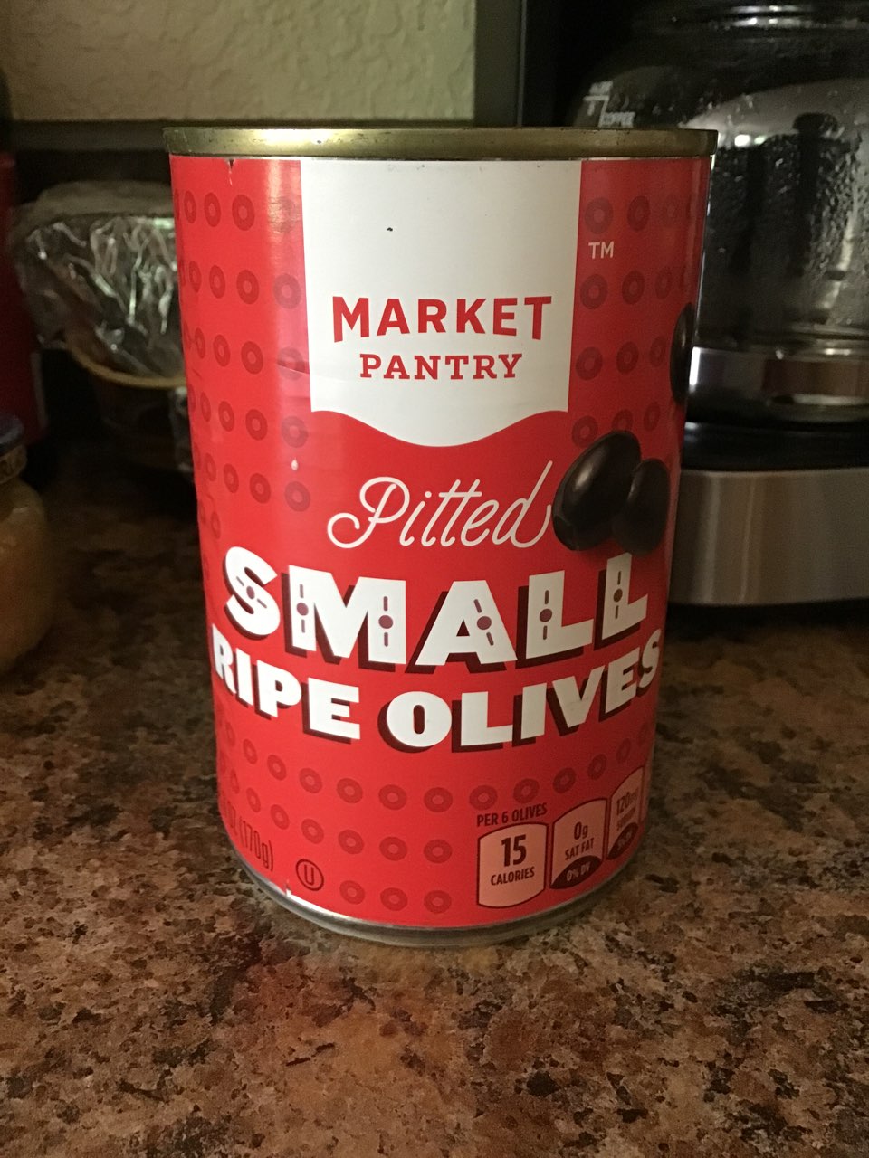 Market Pantry Pitted Ripe Olives, Small Calories, Nutrition Analysis