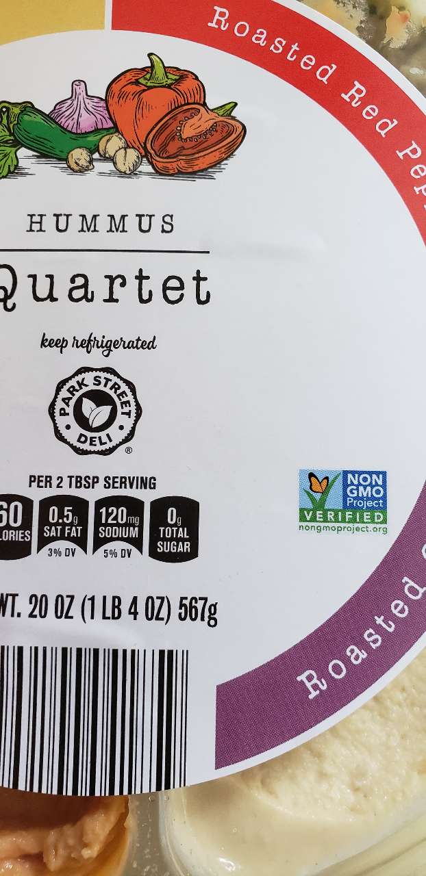 Park Street Deli Hummus, Quartet Calories, Nutrition Analysis & More Fooducate