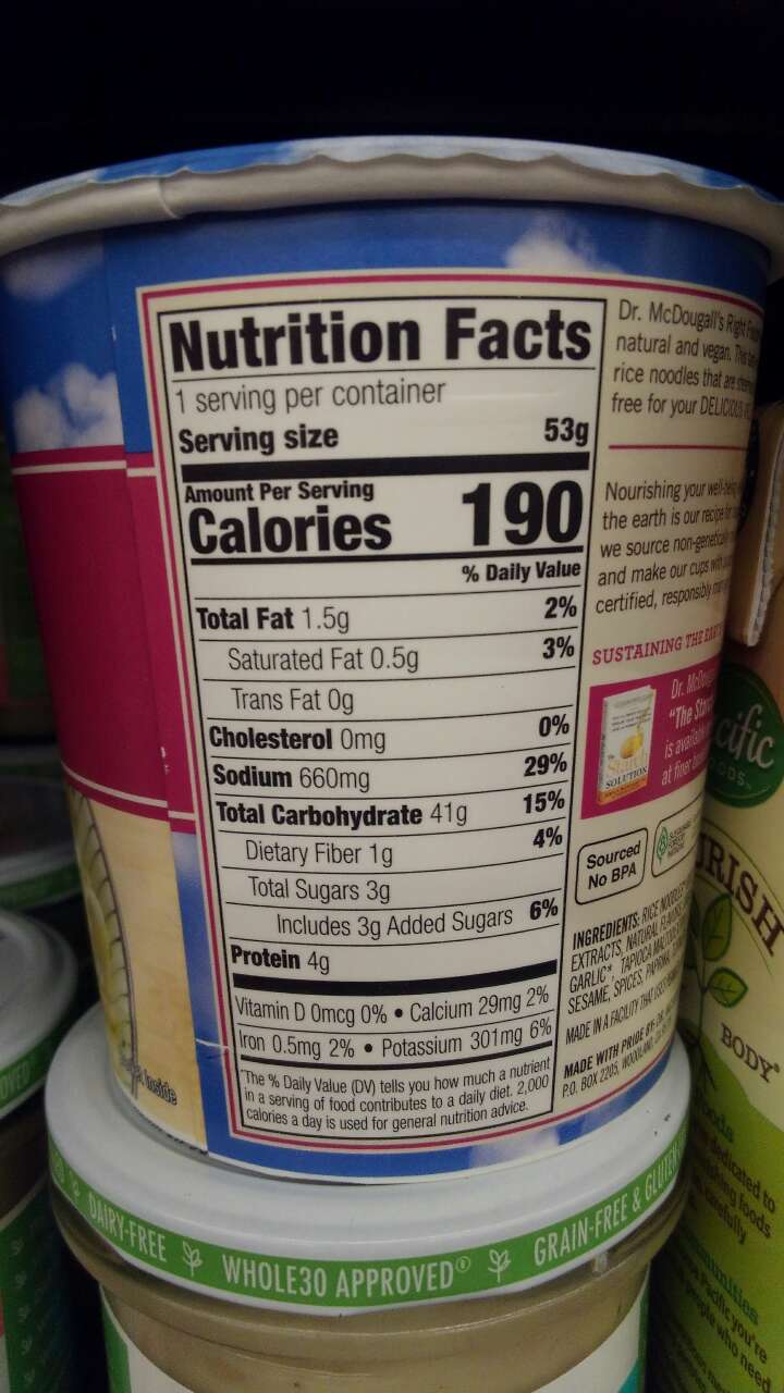 Dr. McDougall's Right Foods Soup, Noodle, Vegan, Spring Onion Calories