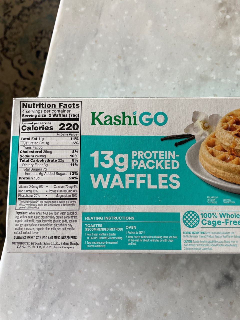 Kashi Go Protein Waffles, Vanilla Buttermilk Calories, Nutrition