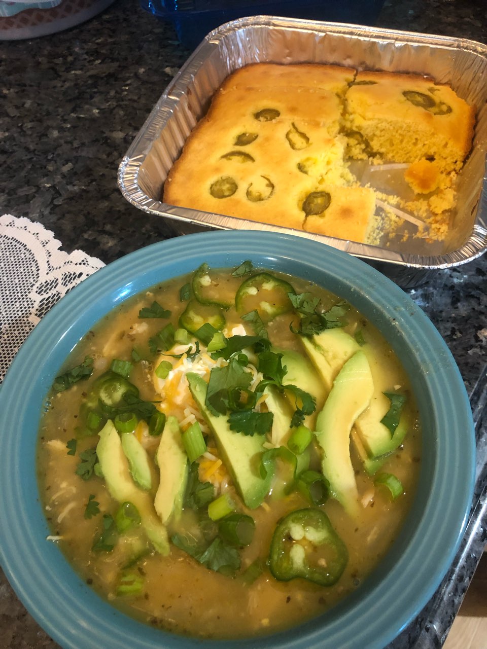 White chicken chili cornbread is for my hubby Fooducate Diet Motivation