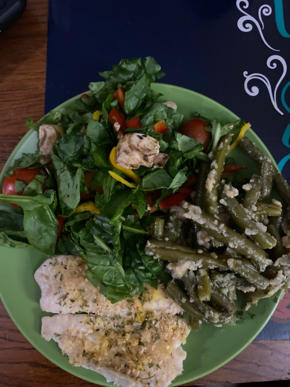 Good evening everyone, tonight’s dinner is baked tilapia with garlic