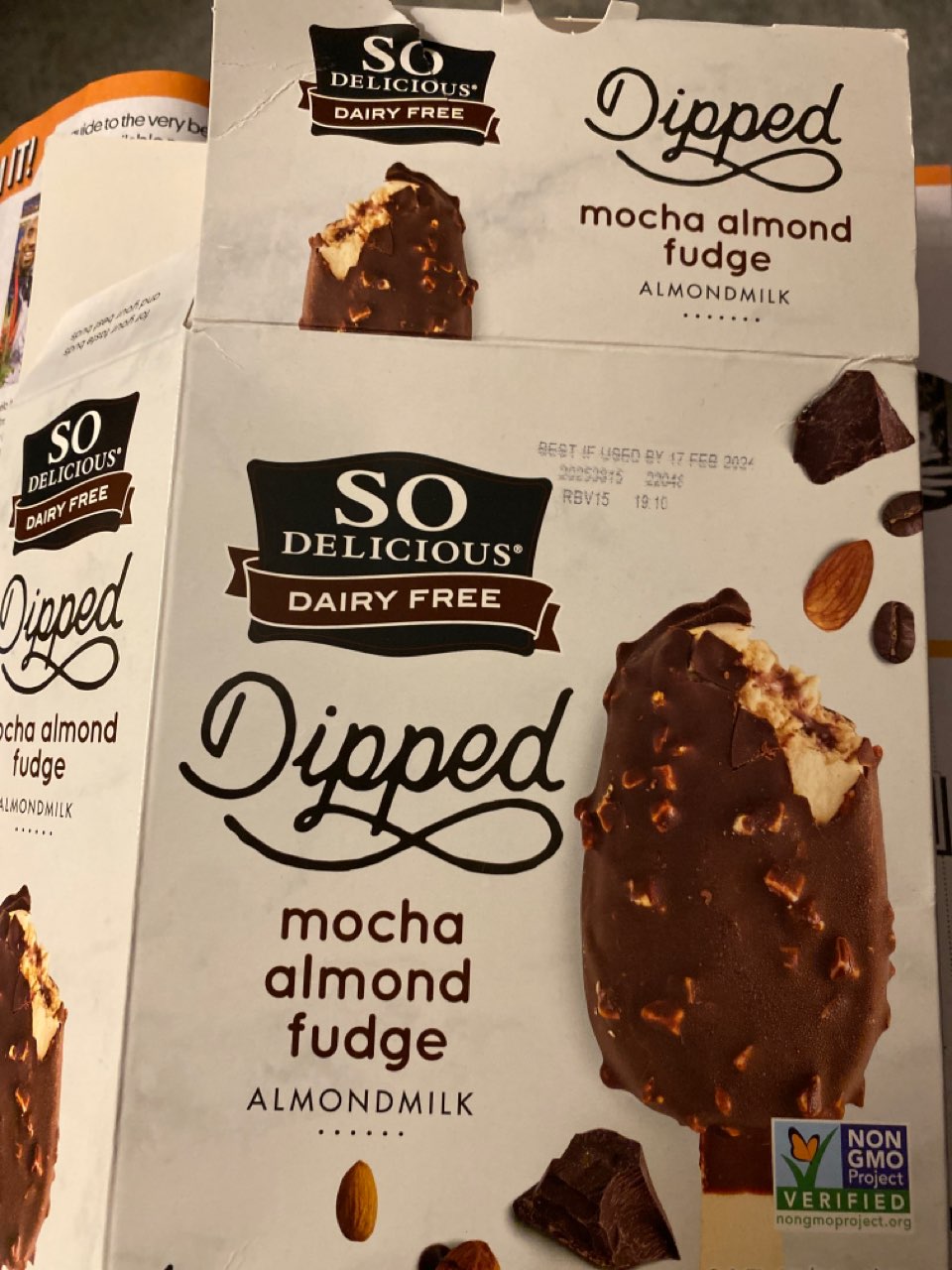 So Delicious Nondairy Frozen Dessert, Dipped Mocha Almond Fudge, Almondmilk Calories