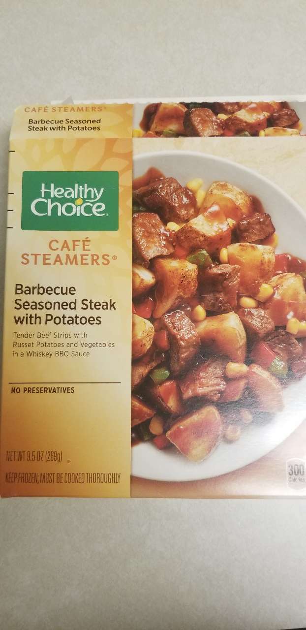 Healthy Choice Cafe Steamers, Barbecue Seasoned Steak With Potatoes