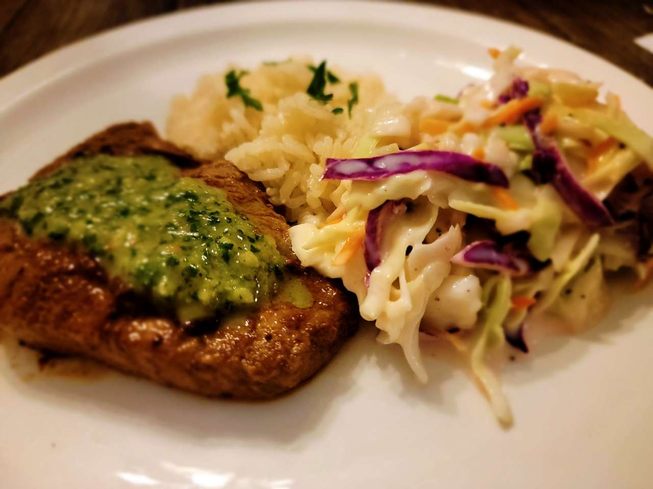 Marinated Steak Chimichurri with Garlic Jasmine Rice and Fresh Made