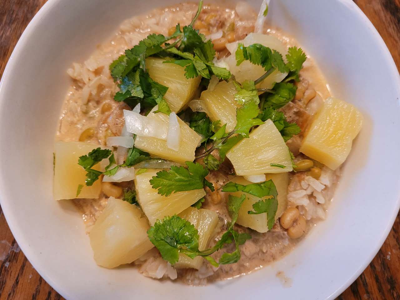 I'm trying something new with tonight's dinner. Coconut Jerk Peas with