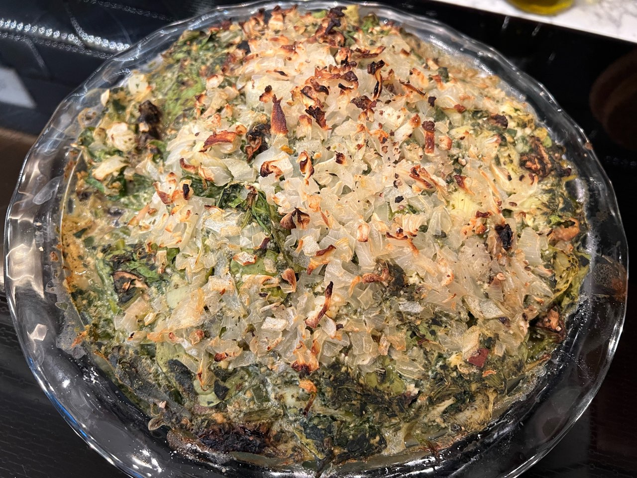 My first try at making a quiche from scratch. This is a vegan version