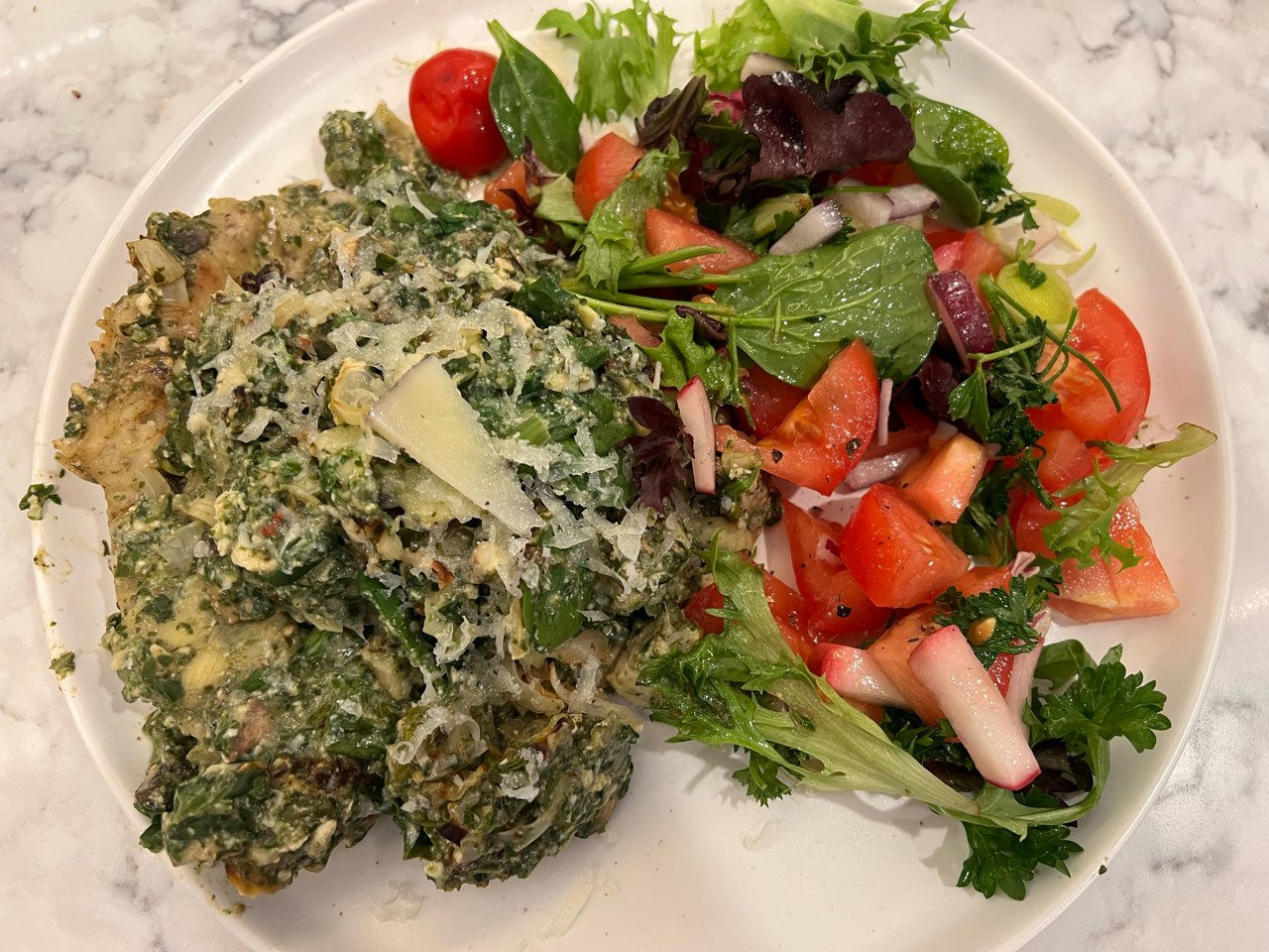 My first try at making a quiche from scratch. This is a vegan version