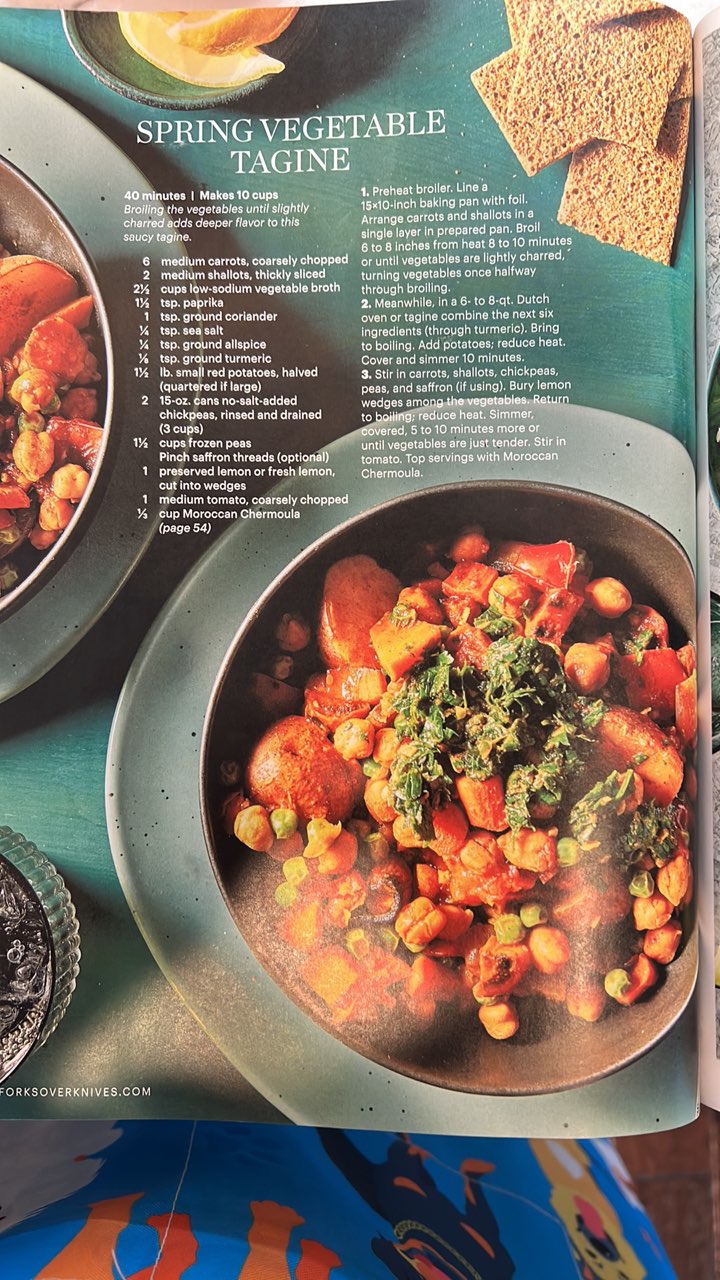 Spring vegetable tagine. Meal prep for the week. Recipe is from Forks