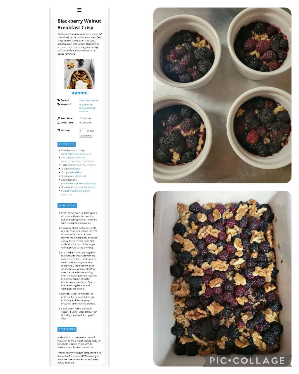 Made these for breakfast. Had it with some vanilla greek yogurt. Took plain Greek yogurt and