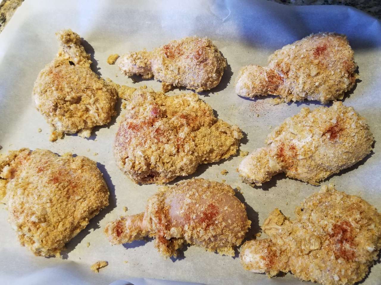 Butcher Box drumsticks & thighs. I have the fondest memories of my Grandmother's Southern fried