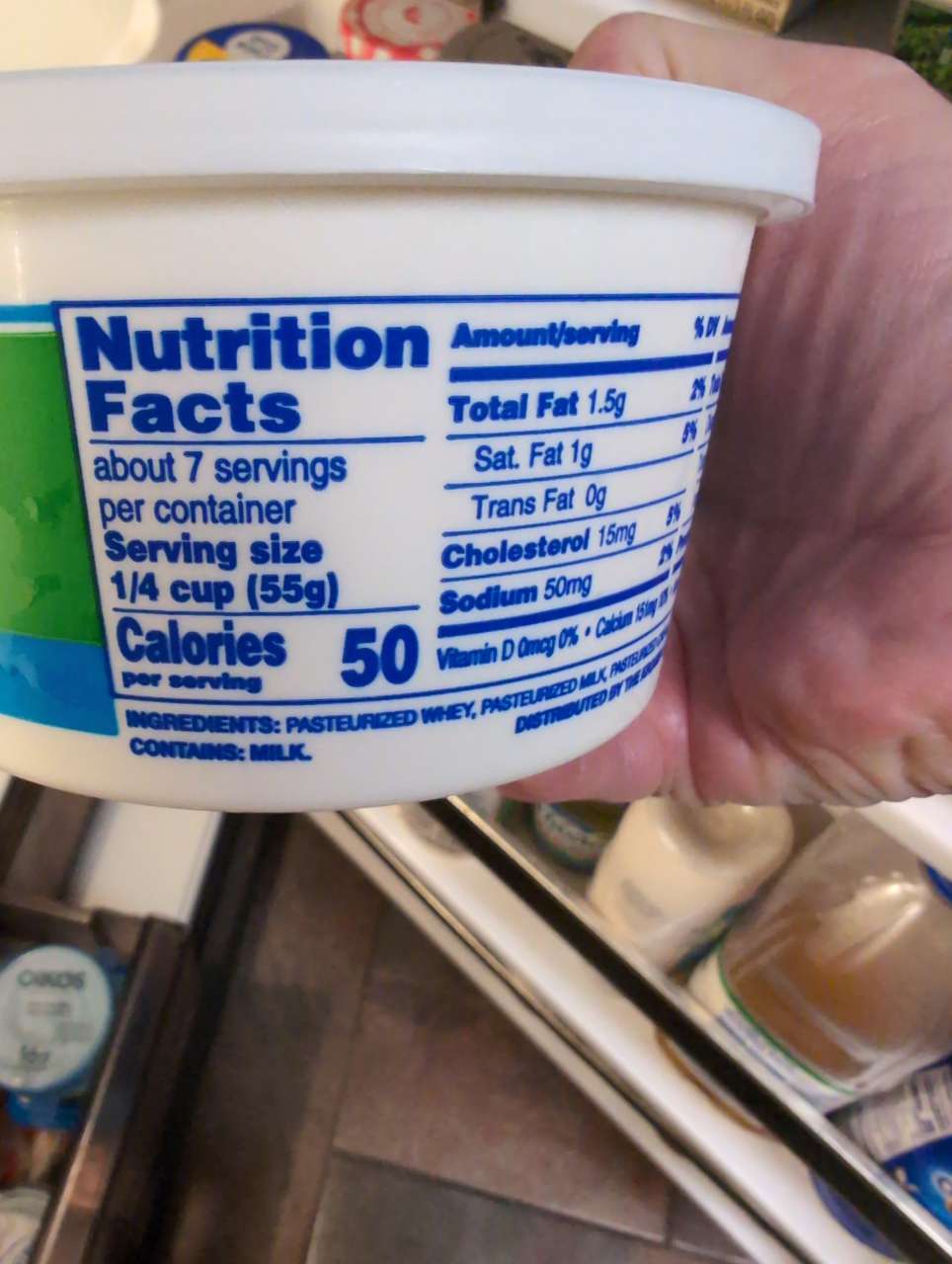 Kroger Ricotta Cheese, Lowfat Calories, Nutrition Analysis & More