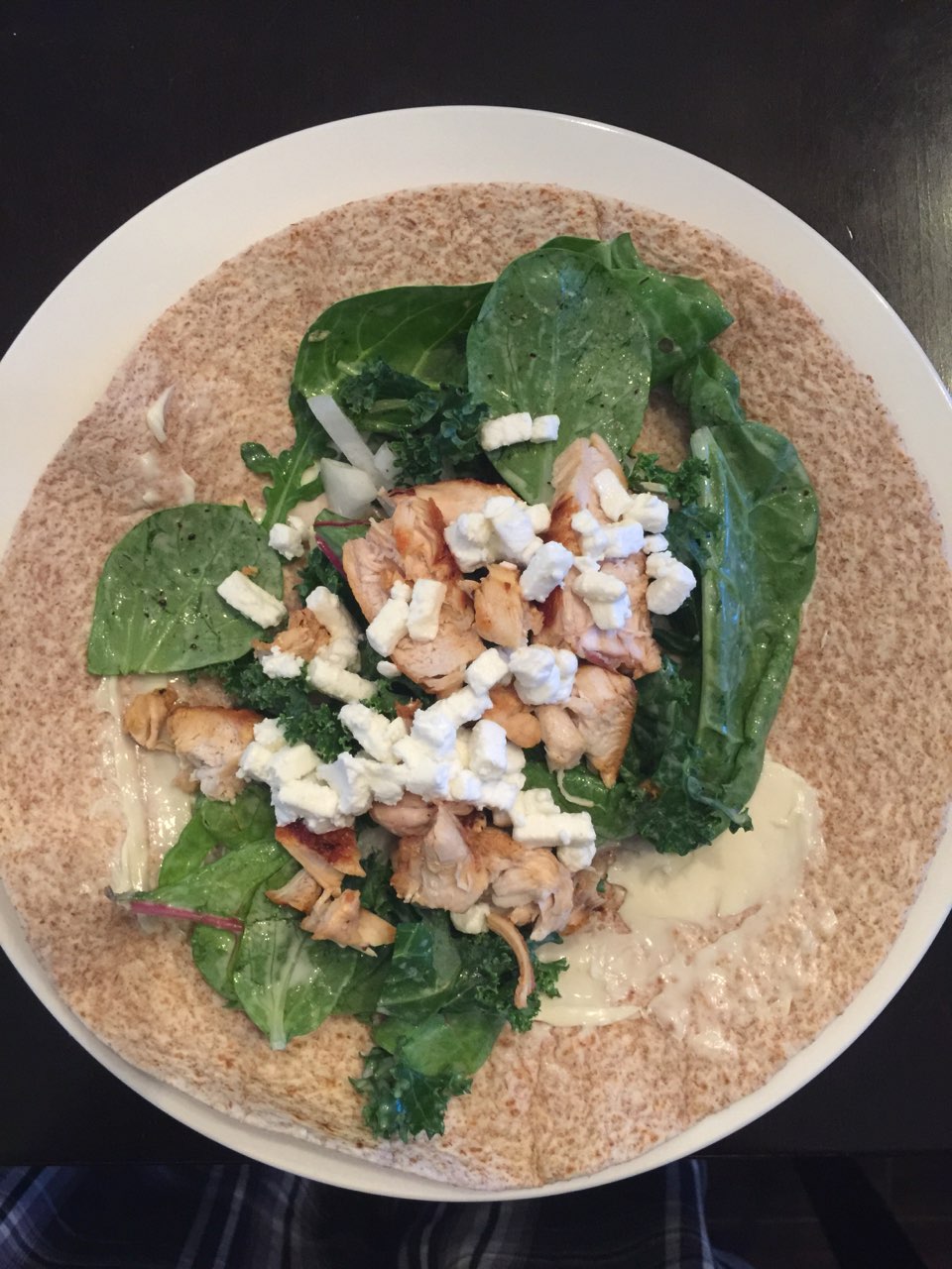 Chicken Feta Caesar Wrap Directions, calories, nutrition & more Fooducate