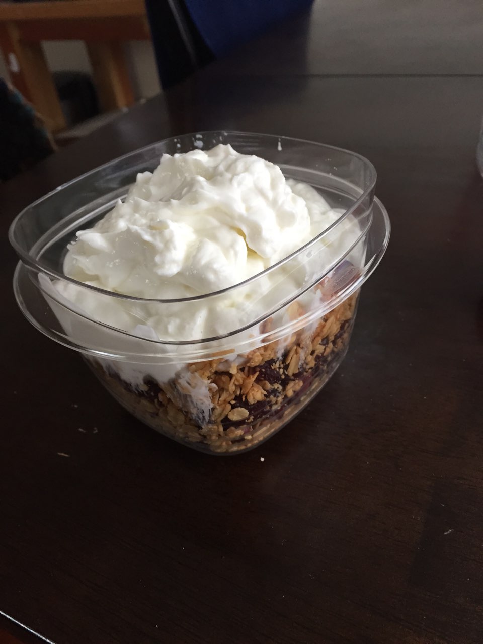 Greek yogurt with granola and cranberries Directions, calories