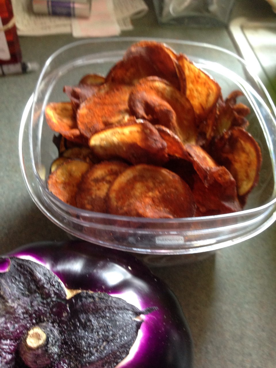 Eggplant Chips Directions, calories, nutrition & more Fooducate