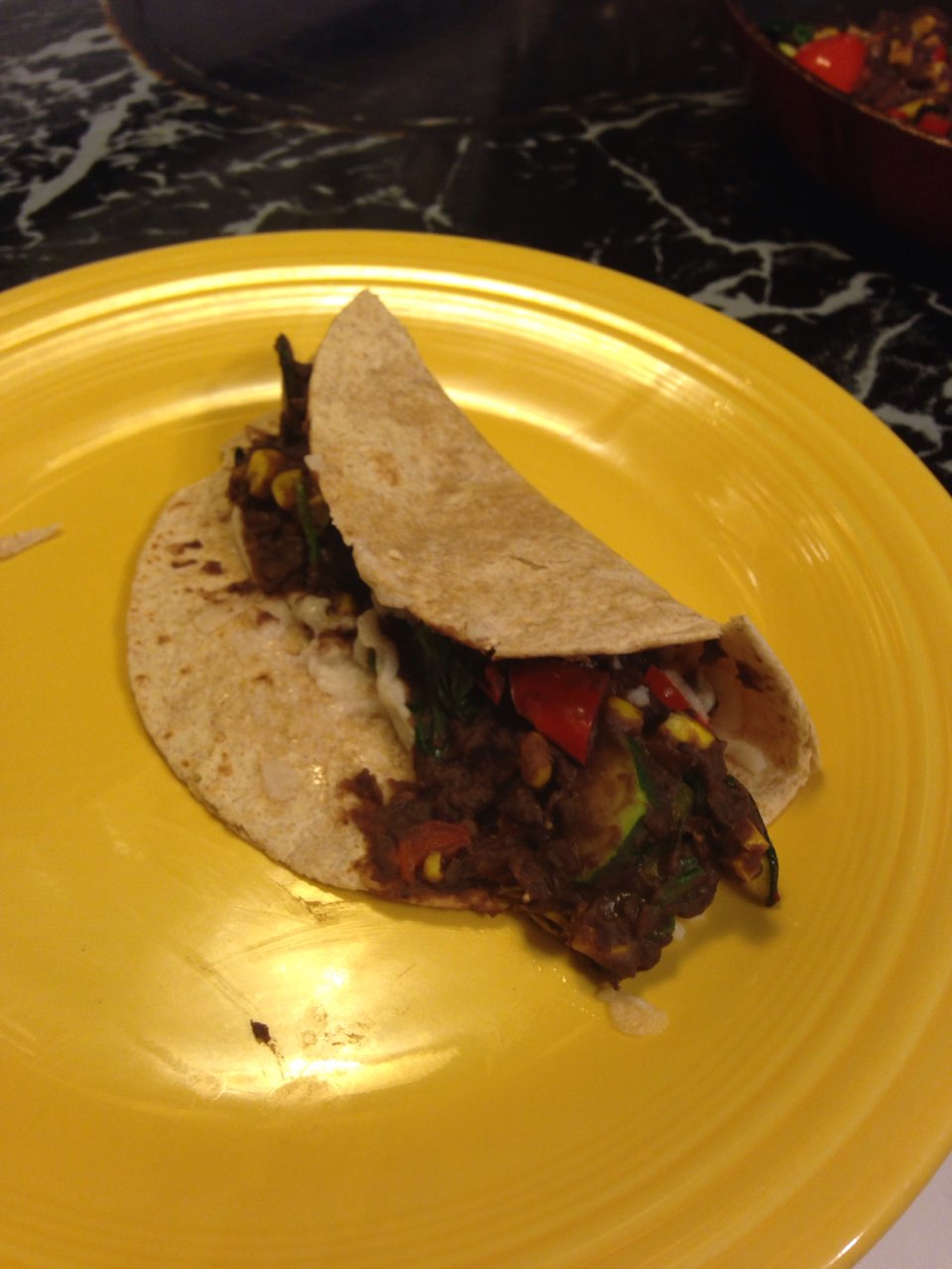 the refried bean vegetable wrap, vegan Directions, calories, nutrition