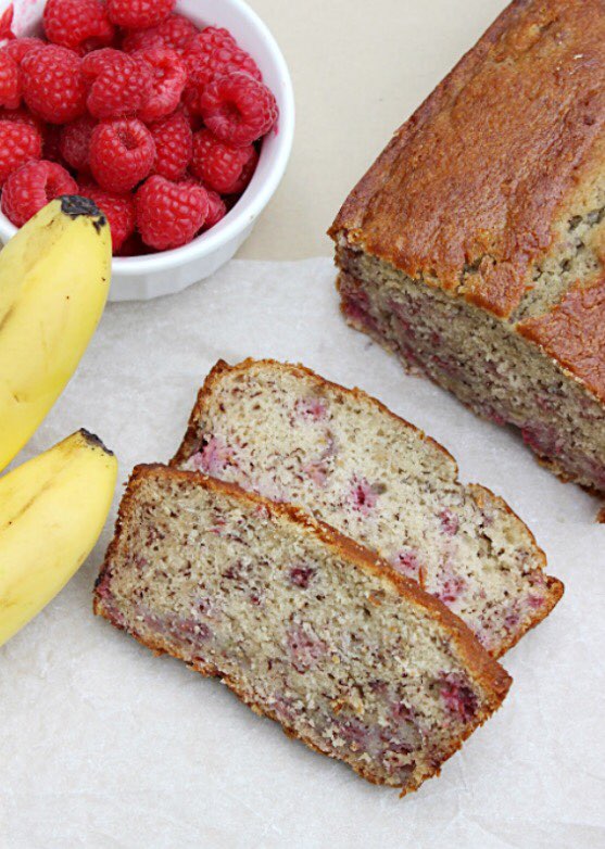 Raspberry Banana Bread Directions, calories, nutrition & more Fooducate