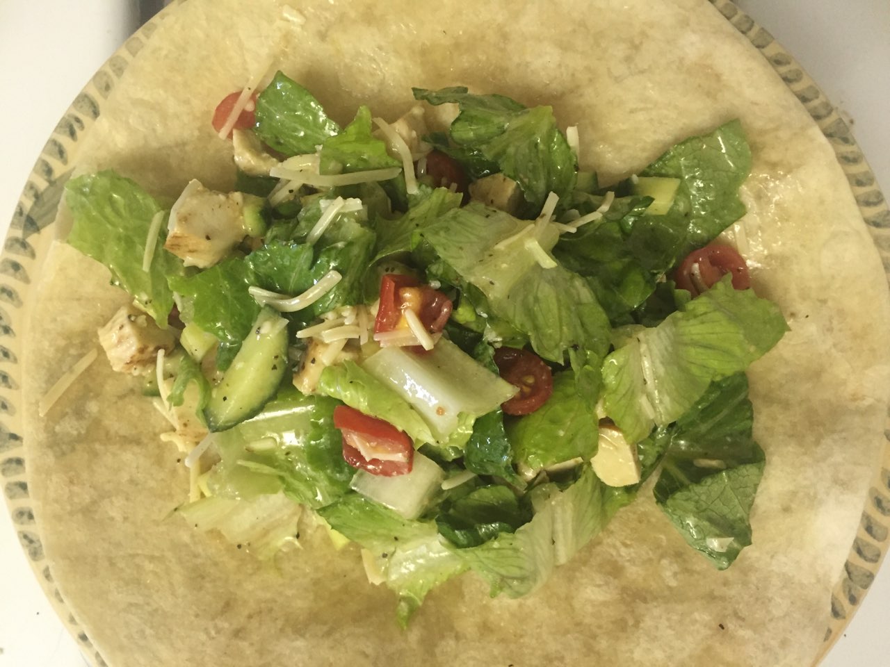 Chicken Ceasar Salad Wrap Directions, calories, nutrition & more Fooducate